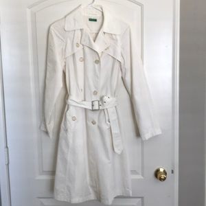 Benetton White Trench Coat